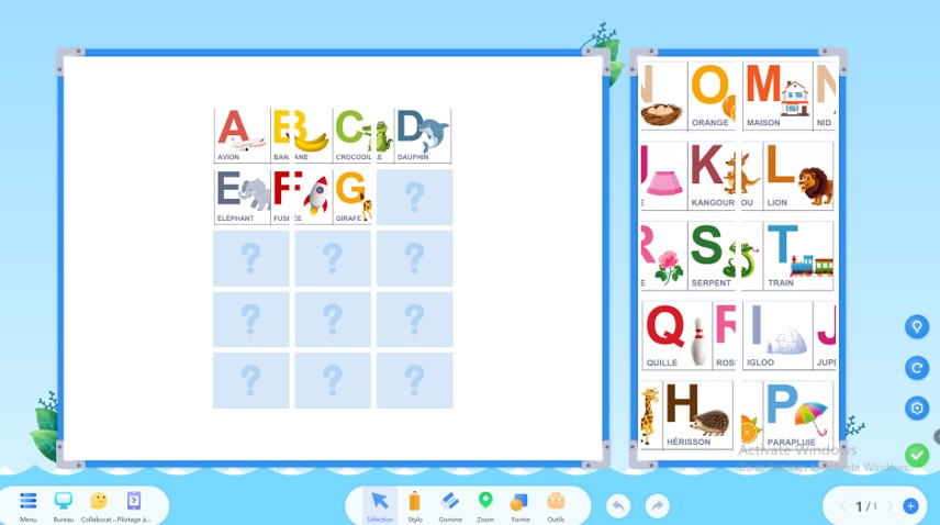 apprentissage alphabet avec le puzzle