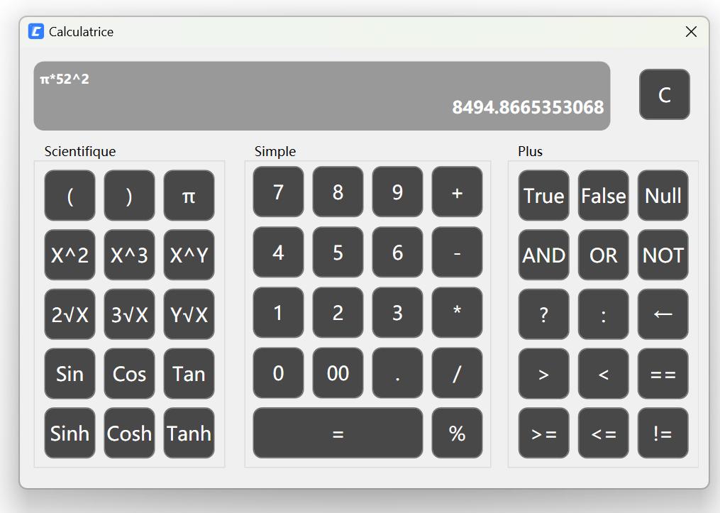 Calcul de π×52²