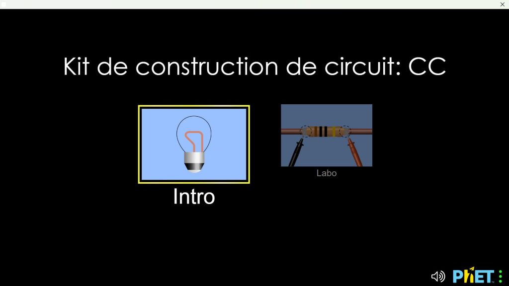 Choisir entre mode Intro ou mode Labo